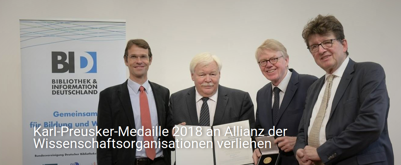 Verleihung der Preusker-Medaille
2018