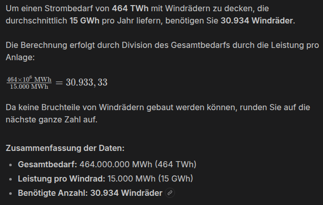 Windradanzahl Windradanzahl